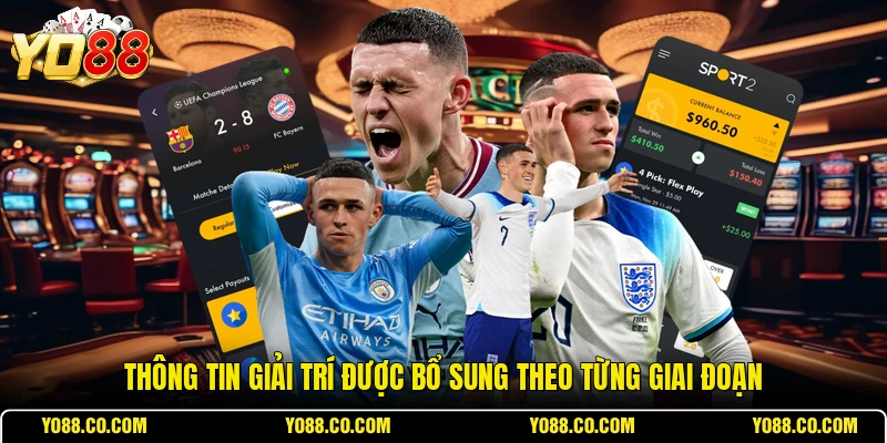 Thông tin giải trí được bổ sung theo từng giai đoạn